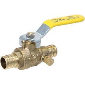 2 قطعة XFITTING Barb Crimp Pex 3/4 بوصة صمام كروي مع تصريف، 24-3-7=2XX