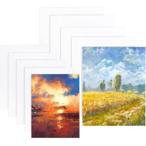 Frcctre 10 Pcs Aluminum Sublimation Photo Blanks, 8x10 inch and 6x8 inch Metal Sublimation Sign Blanks, Metal DIY Photo Sign Wall Frame Poster Decor for Living Room Bedroom, 2 Sizes