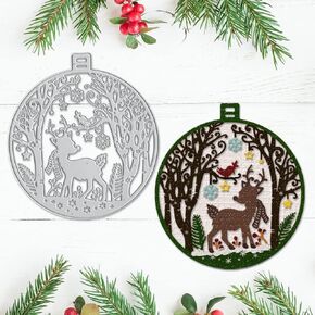 Christmas Tree Metal Cutting Die for Card Making and Photo Album Decorations, Santa Claus Die Cut Xmas Gift Dies Stencils Embossing Template for DIY Scrapbooking Craft