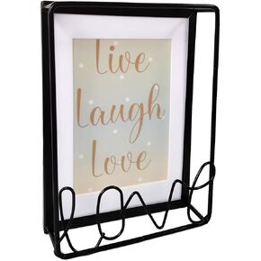 Metal Photo Collage Frame - tabletop Picture Frame with LOVE Decoration for Desk (Black, 5X7 NEW)