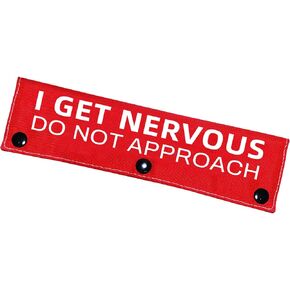 I Get Nervous Do Not Approach, Red Funny Dog Leash Sleeve, Shy Rescue Leash Wrap - Nervous/Shy Dog Gift and Dog Owner Gift