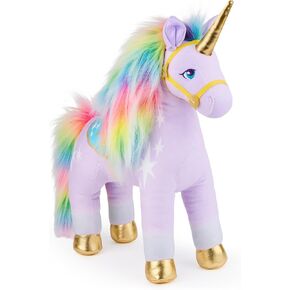 Unicorn Academy Official Wildstar Plush Toy, Unicorn Stuffed Animal, Unicorn Toys for Girls Ages 1 & Up, Purple, 15"