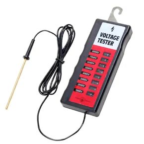 Electric Fence Voltage Tester, LCD Screen, 1000V-8Kv Wide Voltage Range Electric Fence Tester, Clear for Views Fence Voltage Tester for Farms, Home Gardens, Sheep, Pets