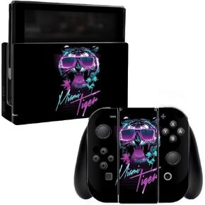 MightySkins Skin Compatible with Nintendo Switch - Street Dino | Protective, Durable, and Unique Vinyl Decal wrap Cover | Easy to Apply, Remove, and Change Styles | Made in The USA