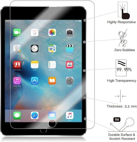 TANTEK [واقي شاشة مكون من عبوتين متوافق مع iPad Pro 10.5 بوصة، طبقة من الزجاج المقسى، فائق الوضوح، مضاد للخدش، خالٍ من الفقاعات، متوافق مع قلم Apple in Kuwait