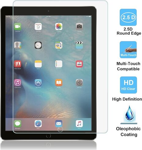 TANTEK [واقي شاشة مكون من عبوتين متوافق مع iPad Pro 10.5 بوصة، طبقة من الزجاج المقسى، فائق الوضوح، مضاد للخدش، خالٍ من الفقاعات، متوافق مع قلم Apple in Kuwait