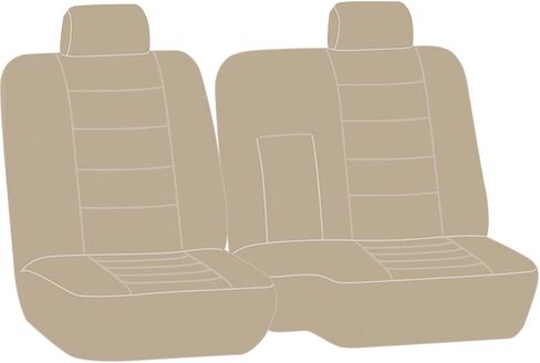 BDK SC-640-BG Pick-up 60/40 Beige Split Bench Premium Regal Custom Seat Cover with Opening Center Armrest Adj. Headrest, 1 Pack in Saudi Arabia