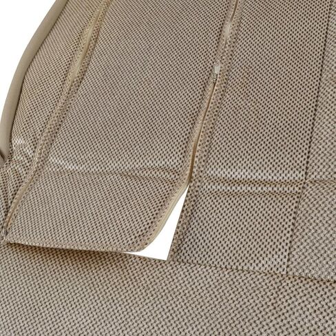 BDK SC-640-BG Pick-up 60/40 Beige Split Bench Premium Regal Custom Seat Cover with Opening Center Armrest Adj. Headrest, 1 Pack in Saudi Arabia