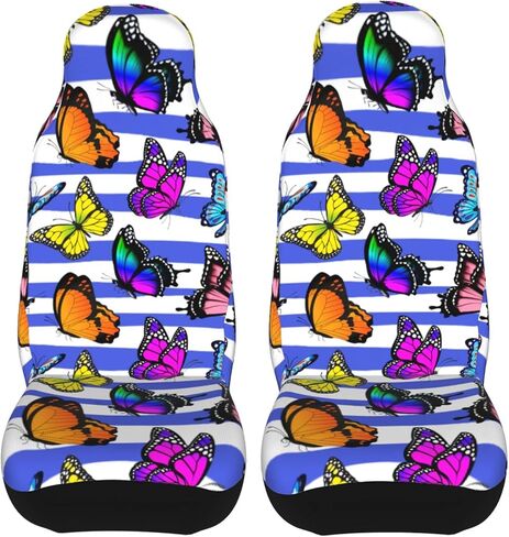 قطعتان من أغطية مقاعد السيارة الأمامية للنساء، واقي مقعد السيارة العالمي باللون الأسود الفطري in Kuwait