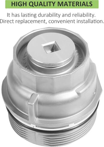 Oil Filter Housing Cap Assembly,Aluminum Oil Filter Housing Cover Replacement,Car Accessories Oil Filter Housing Cover Cap with Oil Plug,Compatible with Most Car Models,Replace #15620-31060 in Saudi Arabia