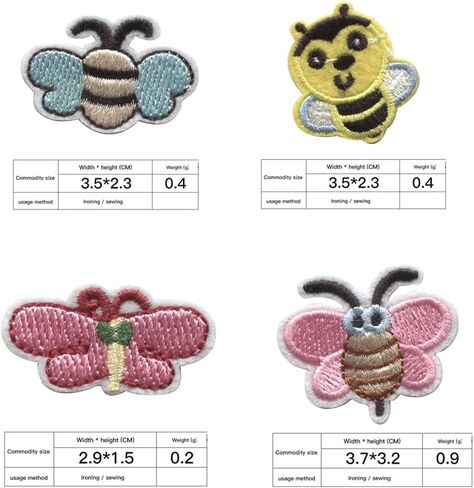 17 قطعة من الرقع المطرزة على شكل نحلة لطيفة، رقعة على شكل حيوانات كرتونية، مطرزة للخياطة/الحديد على بقع حرفية مطرزة يدويًا، لملابس الأطفال، قبعات وسترات وقمصان in Kuwait