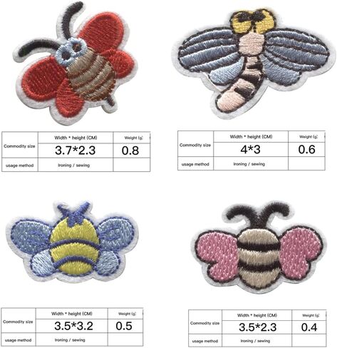 17 قطعة من الرقع المطرزة على شكل نحلة لطيفة، رقعة على شكل حيوانات كرتونية، مطرزة للخياطة/الحديد على بقع حرفية مطرزة يدويًا، لملابس الأطفال، قبعات وسترات وقمصان in Kuwait