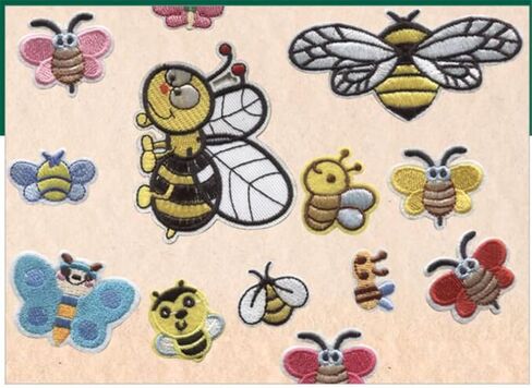 17 قطعة من الرقع المطرزة على شكل نحلة لطيفة، رقعة على شكل حيوانات كرتونية، مطرزة للخياطة/الحديد على بقع حرفية مطرزة يدويًا، لملابس الأطفال، قبعات وسترات وقمصان in Kuwait