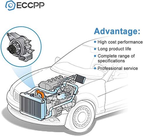ECCPP Water Pump for ford for Mazda Sable Escape Taurus Tribute Cougar MPV Contour Mystique 3.0L 2.5L AW4091 in Saudi Arabia