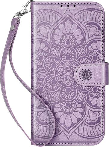 Samsung Galaxy Note 9 Wallet Case, [RFID Blocking] 3 Card Holder Stand with Credit Card Slot PU Leather Magnetic Protective Flip Cover for Note 9 (Dark Purple) in Saudi Arabia