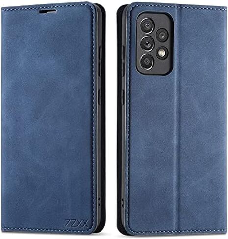 ZZXX for Samsung Galaxy A52 5G Case Wallet,Galaxy A52 Wallet Case with Card Holder Kickstand Magnetic Soft Leather Flip Fold Case for Samsung Galaxy A52S 5G Case(Black 6.5 Inch) in Kuwait