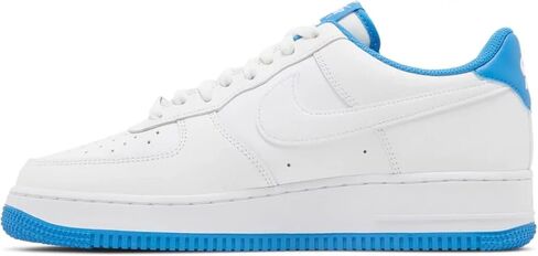 Nike Men's Air Force 1 '07 Shoe, White/White Lt Photo Blue, 8 in Saudi Arabia