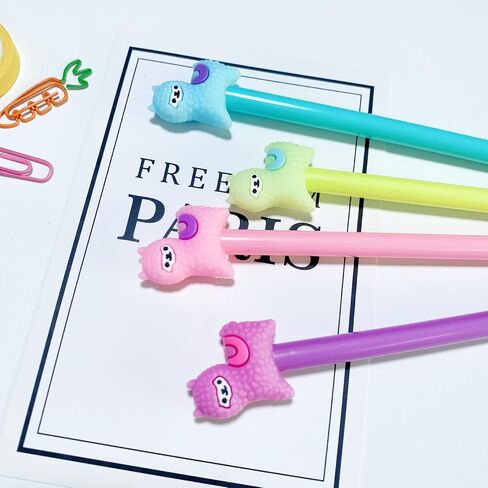 Animal Cute Dinosaurs Gel Ink Pen Cute Kawaii Black Writing Pens Ballpoint Black Ink Gel Pen Party Gifts Gel Ink Pens Funny School Stationery Office Supplies(8PCS in Saudi Arabia