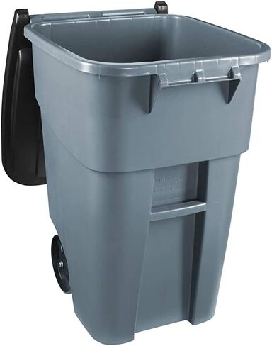Rubbermaid Commercial Products Brute Rollout Plastic Trash/Garbage Can/Bin with Wheels, 65 GAL, for Restaurants/Hospitals/Offices/Back of House/Warehouses/Home, Gray (FG9W2100GRAY) in Saudi Arabia