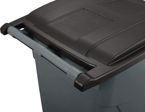Rubbermaid Commercial Products Brute Rollout Plastic Trash/Garbage Can/Bin with Wheels, 65 GAL, for Restaurants/Hospitals/Offices/Back of House/Warehouses/Home, Gray (FG9W2100GRAY) in Saudi Arabia