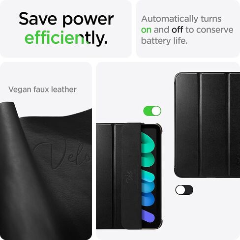 Spigen Smart Fold Designed for iPad Mini 6 Case/iPad Mini 6th Generation Case 8.3 Inch (2021) - Black in Saudi Arabia