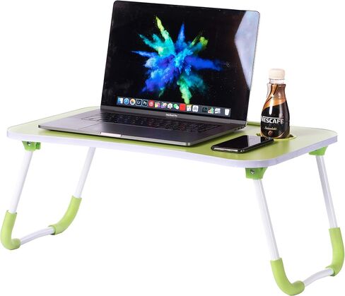 Basicwise Bed Tray Laptop Foldable Table, Kids Lap Desk Homework Table (Green) (QI003987.GN) in Saudi Arabia