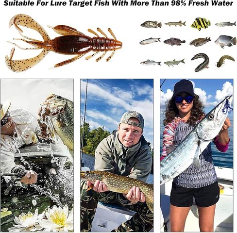 Crappie Lures Kit,Soft Plastic Fishing Lures,Weedless Worm for Bass,JoyFishing Curly-Tail Swim-Bait Fishing Lure,Power Bait Scent Fishing Soft Bait(10/20Pcs) in Saudi Arabia