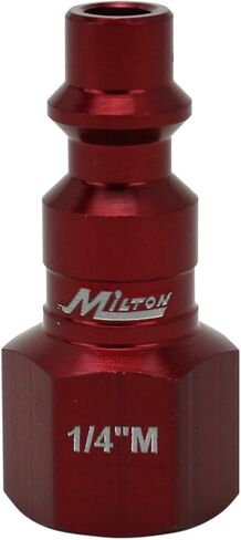 Milton 728MC-20 ColorFit Plugs, M-style Red, 1/4" NPT Female, Box of 20 in Saudi Arabia