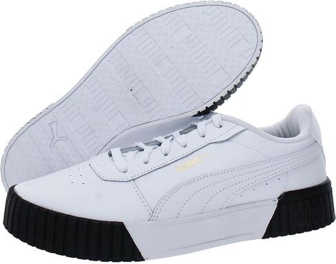 PUMA Womens Carina 2.0 Platform Sneakers Shoes Casual, White/White/Team Gold, 9.5 M in Saudi Arabia