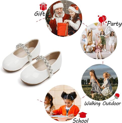 Toddler Flower Girl Dress Shoes - Little Girl Ballet Flats for Wedding Party in Saudi Arabia