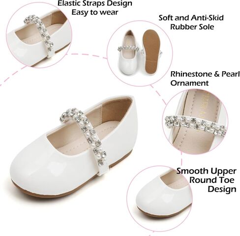 Toddler Flower Girl Dress Shoes - Little Girl Ballet Flats for Wedding Party in Saudi Arabia