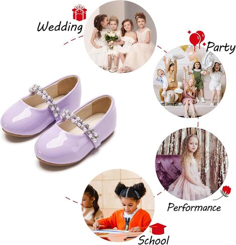 Toddler Flower Girl Dress Shoes - Little Girl Ballet Flats for Wedding Party in Saudi Arabia