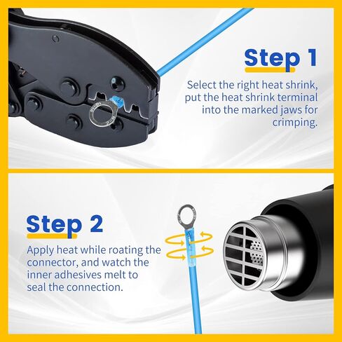 120PCS Heat Shrink Wire Connectors,Heat Shrink Butt Connector,Self-Welding Marine Waterproof and Wear-Resising Connector Terminal Insulation Ring Butt Connector in Saudi Arabia