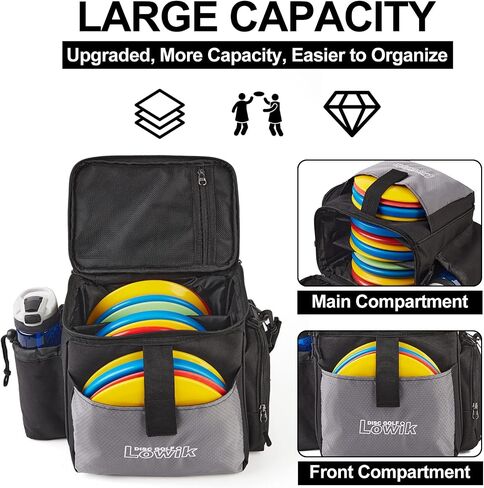 Disc Golf Bag, Disc Golf Starter Bag with Removable Padded Dividers, Lightweight and Water-resistant Fits Up to 13+ Discs, Great for Disc Golf Sports Beginners in Saudi Arabia