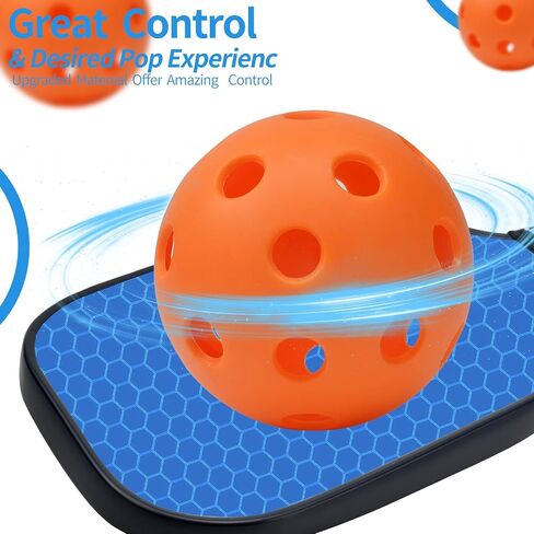 Outdoor/Indoor Pickleball Balls 26/40 Holes-Pickleball Balls USAPA Standard Pickleball Accessories Set - High Resilience & Durability Pickle Balls in Saudi Arabia