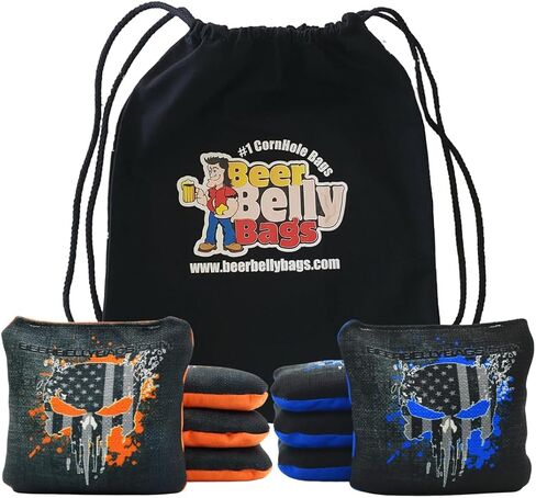 Cornhole - Competitive Series 8 Bags Resin Filled - Double Sided - Sticky Side | Slick Side - Basketweave in Saudi Arabia