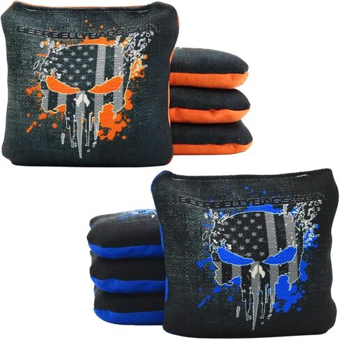 Cornhole - Competitive Series 8 Bags Resin Filled - Double Sided - Sticky Side | Slick Side - Basketweave in Saudi Arabia