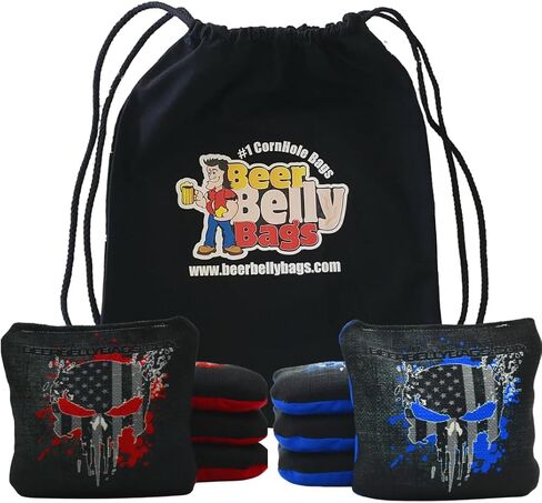 Cornhole - Competitive Series 8 Bags Resin Filled - Double Sided - Sticky Side | Slick Side - Basketweave in Saudi Arabia