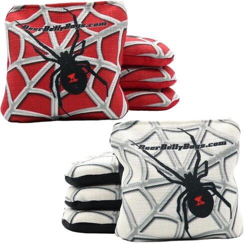Cornhole - Competitive Series 8 Bags Resin Filled - Double Sided - Sticky Side | Slick Side - Basketweave in Saudi Arabia