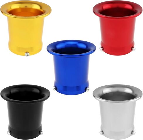 Windance 50mm CNC Aluminum Alloy Carburetor Air Filter Trumpet Velocity Stack Funnel Fit for PE VM 21mm / 24mm / 26mm / 28mm / 30mm, Carb Intake Wind Horn Cup (Black, 50mm) in Saudi Arabia