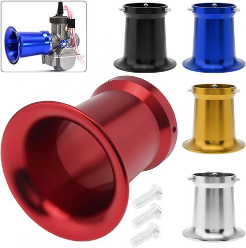 Windance 50mm CNC Aluminum Alloy Carburetor Air Filter Trumpet Velocity Stack Funnel Fit for PE VM 21mm / 24mm / 26mm / 28mm / 30mm, Carb Intake Wind Horn Cup (Black, 50mm) in Saudi Arabia