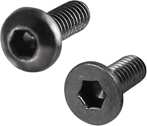 Uxcell M2x6mm موضوع زر رئيس عرافة المقبس غطاء مسمار مزلاج 100 قطعة، رأس مسطح عرافة المقبس غطاء مسمار مزلاج 50 قطعة in Saudi Arabia
