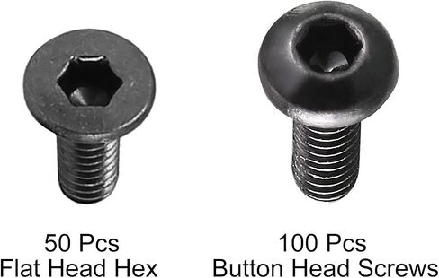Uxcell M2x6mm موضوع زر رئيس عرافة المقبس غطاء مسمار مزلاج 100 قطعة، رأس مسطح عرافة المقبس غطاء مسمار مزلاج 50 قطعة in Saudi Arabia