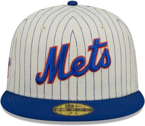 New Era NY New York Mets 59FIFTY Cooperstown 25th Anniversary Retro Jersey Side Patch Fitted Cap, Hat, White in Saudi Arabia
