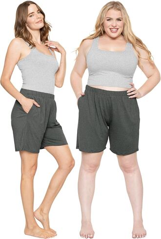 STRETCH IS COMFORT Women's and Plus Oh So Soft Boyfriend Shorts with Pockets in Saudi Arabia