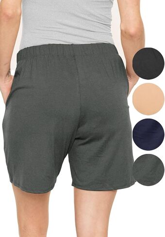 STRETCH IS COMFORT Women's and Plus Oh So Soft Boyfriend Shorts with Pockets in Saudi Arabia
