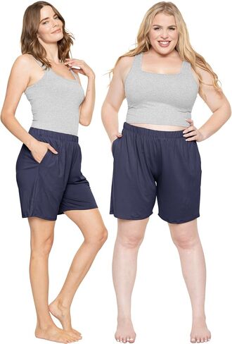 STRETCH IS COMFORT Women's and Plus Oh So Soft Boyfriend Shorts with Pockets in Saudi Arabia