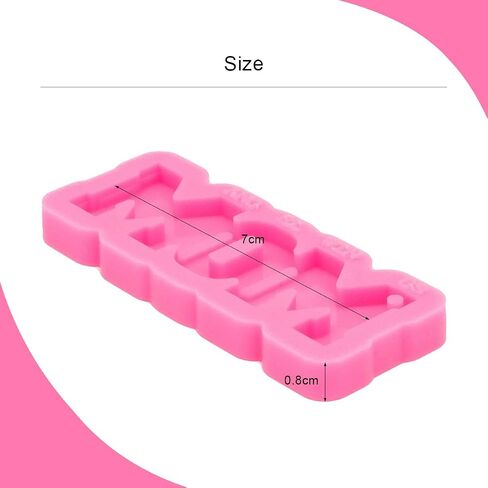 Shiny Glossy MOM Letter Style Keychain Mold Fashion Resin Silicone Mould Craft for DIY Pendant Necklace Charms Jewelry Making Tools Silicone Molds in Saudi Arabia