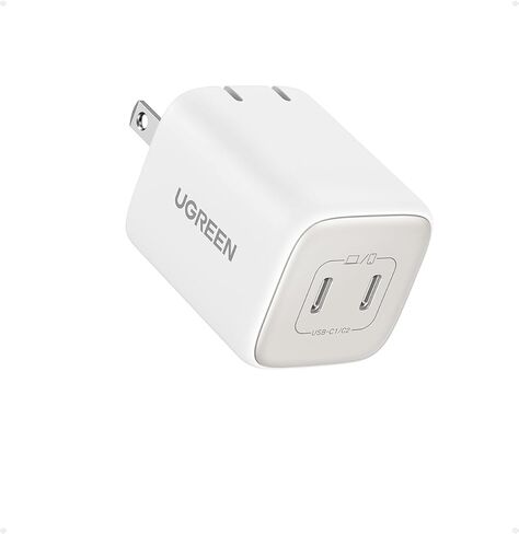 UGREEN 45W USB C Charger, Nexode 2 Port GaN Foldable PPS Wall Charger Block Support Samsung Super Fast Charging 2.0 for Galaxy S24 Ultra/Note 20, iPhone 15 Pro/14, iPad, MacBook, Steam Deck (Black) in Saudi Arabia
