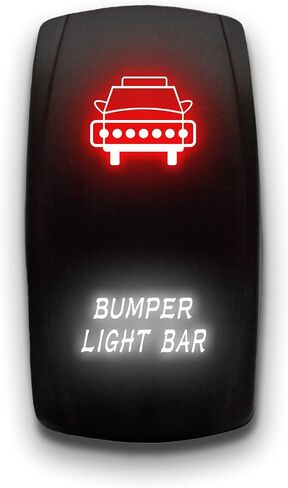 BUMPER LIGHT BAR - Red - Laser Etched Toggle Switch 20A 12V - Vertical Rocker Switch 5-Pin DPST in Saudi Arabia
